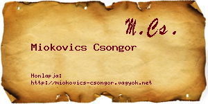 Miokovics Csongor névjegykártya