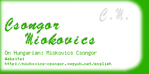 csongor miokovics business card